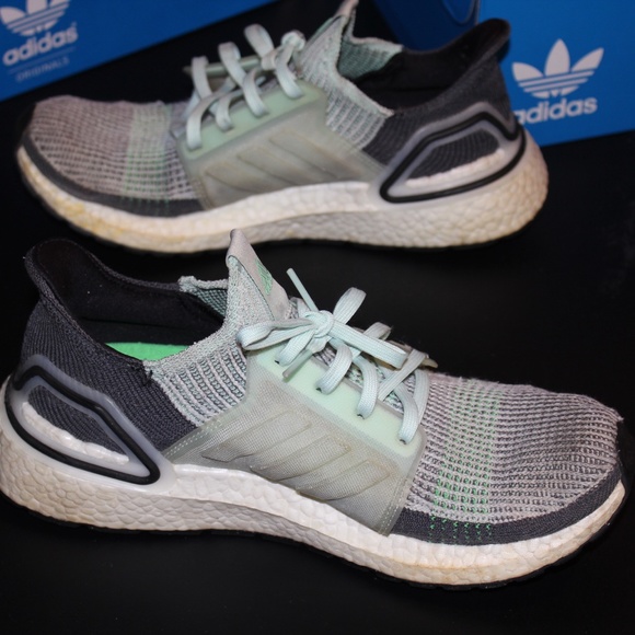 adidas Ultra Boost 19 Ice Mint Grey Six F35244 - Picture 3 of 7
